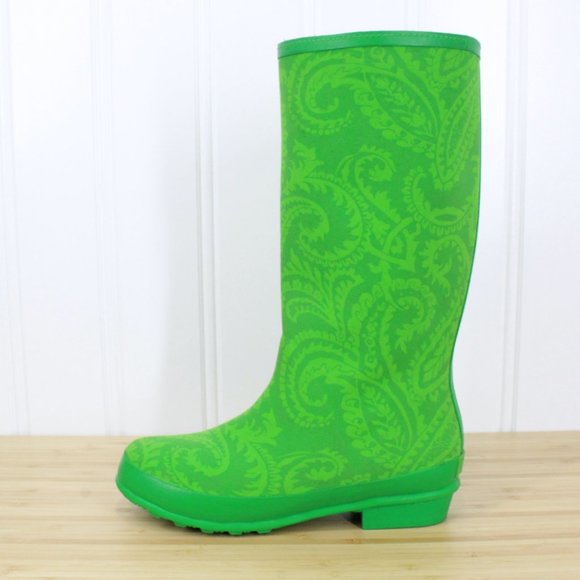 L.L. Bean Shoes - LL BEAN Wellies Waterproof Paisley Rain Boots 9 M